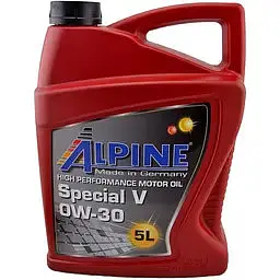 Олива моторна синтетична Alpine 0W-30 Special V Acea A5-/B5-12 API SL Volvo VCC 95200377 5 л (29719)