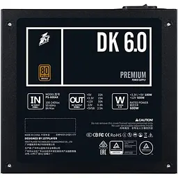 Блок живлення 1stPlayer DK Premium PS-600AX (DKPM-BRZ-600-BK-EU) [140560] - мініатюра 5
