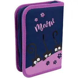 Пенал твердий Yes HP-03 Cats, 13х21х3 см, синій (533116) - мініатюра 2