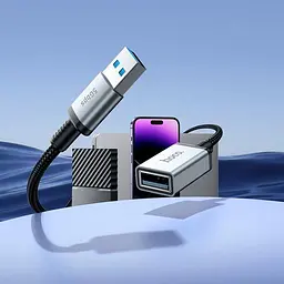 Кабель подовжувач USB3.0 to USB (F) — Hoco US10 5Gbit/s 0.5 метра - мініатюра 5