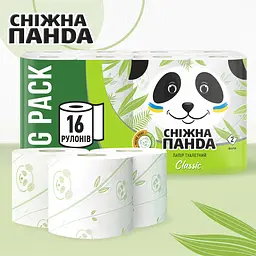 Двошаровий туалетний папір Сніжна Панда Classic, 16 рулонів - мініатюра 2