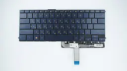 Клавіатура для ноутбука ASUS (UX490 series) rus, blue, без фрейма, підсвічування клавіш - мініатюра 2
