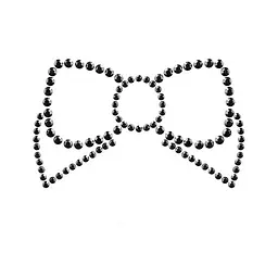 Прикраси для грудей зі стразами MIMI Bow колір: чорний Bijoux Indiscrets (Іспанія) - мініатюра 2