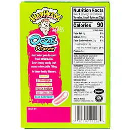 Цукерки жувальні Warheads Ooze Chewz фруктові 99 г - мініатюра 3