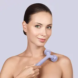 Електронний звуковий ролик для обличчя та тіла GESKE Sonic Facial & Body Roller 4 в 1 фіолетовий - мініатюра 6