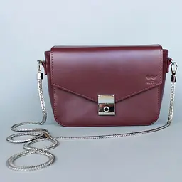 Жіноча шкіряна сумочка Yoko бордова - мініатюра 3