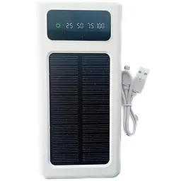 Павербанк Solar Power Bank 4 в 1 із сонячною панеллю, екраном, ліхтариком 50000 mAh White (11223) - мініатюра 6