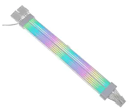 Кабель для ПК Qube RGB 12+4Pin to 2*8Pin VGA, White