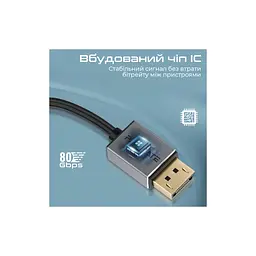 Кабель мультимедійний DisplayPort to DisplayPort v.2.0 dplink-16k.black Promate (dplink-16k.black) - мініатюра 4