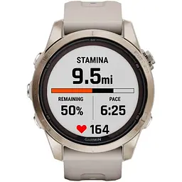 Смарт-годинник Garmin Fenix 7S Pro Sapphire Solar Edition Soft Gold with Light Sand Band (010-02776-14) [86526] - мініатюра 2