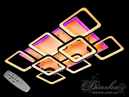 Світлодіодна люстра Diasha 8060/6+2BK LED 3color dimmer