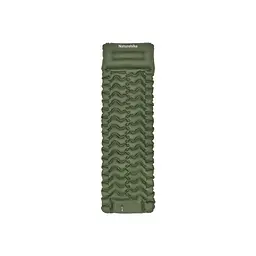 Матрац туристичний надувний одномісний Naturehike CNK2550WS019, 200х60х6.5 см, зелений із вбудованою помпою для надування