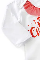 Новорічний комплект для дівчинки Merry Christmas з червоною фатіновою спідницею