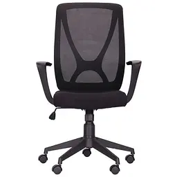 Офісне крісло для персоналу Art Metal Furniture Nickel Black сидіння Сідней-07/спинка Сітка SL-00 чорна (297089) - мініатюра 2
