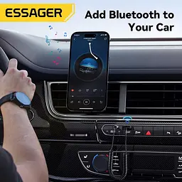 Bluetooth-адаптер Essager Bluetooth 5.0 автомобільний приймач AUX з мікрофоном (EBT-YH01-P) - мініатюра 4