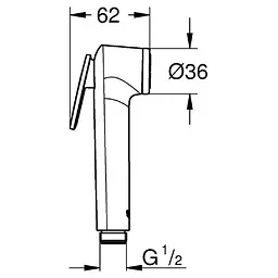 Набір гігієнічного душа прихованого монтажу Grohe Bau Loop UA11104200, Хром - мініатюра 3