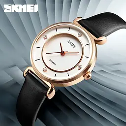 Жіночий класичний годинник Skmei 1330 (Золотистий) - мініатюра 7