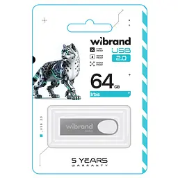 Flash Wibrand USB 2.0 Irbis 64Gb Silver - мініатюра 2