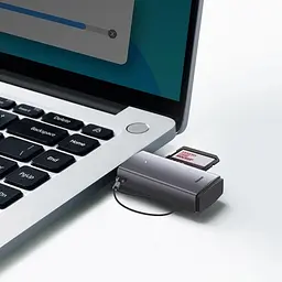 Кардридер USB Lite, Grey, USB 3.0 - microSD / SD (WKQX060013) Baseus teh0028490 - мініатюра 8