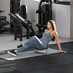 Масажний ролик Gymtek для йоги та фітнесу EVA 33*10,5см сірий - мініатюра 6