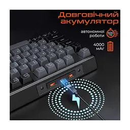 Клавіатура Meetion MK14 Bluetooth/USB Type-C Black (MT-MK14-A-RUA) - мініатюра 8