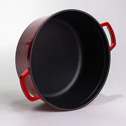 Кокотниця чавунна емальована 6 л, червоний Yongkang HP-FLG-6 RED - мініатюра 5