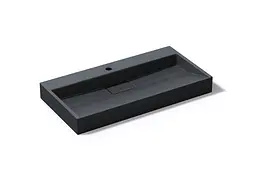 Умивальник VBI Este підвісний з отвором під змішувач 90x46 см black VBI-019919 - мініатюра 4