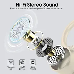 Бездротові навушники Bluetooth 5.3 Sport 50H з гачками для вух - мініатюра 5