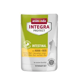 Ветеринарний вологий корм для кішок Integra Protect Intestinal при захворюваннях ШКТ, курка та рис пауч 85 г (арт.86716IPR)