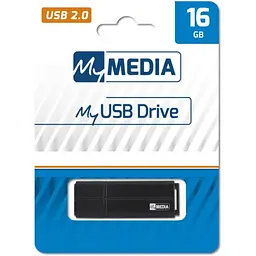 Флеш-накопичувач Verbatim USB флеш накопичувач 16GB MyMedia Black USB 2.0 (69261) - мініатюра 4