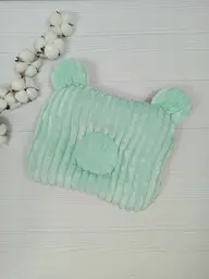 Дитяча ортопедична подушка 24×32 для новонароджених a.l.babybox Панди в листі М'ятний - мініатюра 2