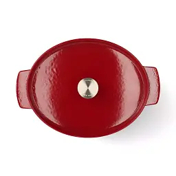Гусятниця чавунна з кришкою KitchenAid 30 см 5,6 л червона (CC006063-001) - мініатюра 3