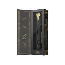 Смартвібратор-пульсатор Zalo - King Obsidian Black, кристал Swarovski - мініатюра 11