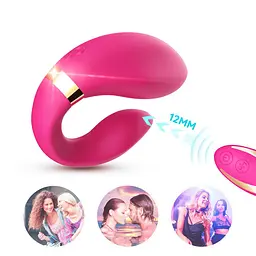 Вібратор для двох Crescent light pink Boss Series 52-00030 98671 - мініатюра 2