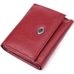 Мініатюрний жіночий гаманець із натуральної шкіри ST Leather 23082 бордовий - мініатюра 1