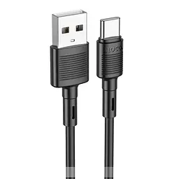 Кабель силіконовий HOCO Type-C Victory charging data cable X83 1 м чорний - мініатюра 2