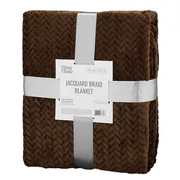 Плед Ardesto Jacquard Braid 200х220 см 100% поліестер коричневий pbe0050429 - мініатюра 2