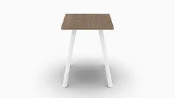 Табурет Ferrum-decor 430x320x320 Білий метал ДСП Дуб Сонома Трюфель 16 мм (FRD-104644) - мініатюра 2