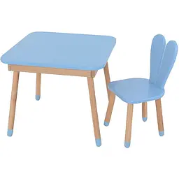 Столик зі стільчиком Bambi Зайчик 04-027BLAKYTN-TABLE пастельно синій