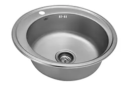 Кухонна мийка Kroner KRP Satin - 510 (0,8 мм) (CV022770) - мініатюра 2