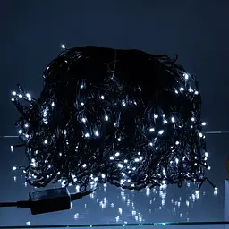 Вулична гірлянда Бахрома GarlandoPro 50 м 840 LED чорний дріт Білий 50MBW - мініатюра 2
