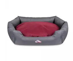 Лежак Pet Fashion Bosphorus 3, 95x78x24 см, сірий з червоним - мініатюра 2