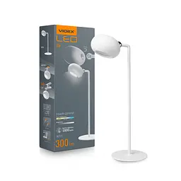LED лампа настiльна з акумулятором VIDEX VLE-TF18W 3W 3000-5500K Біла VIDEX (27856-000)