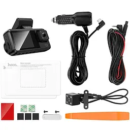 Відеореєстратор Hoco DV15 2-inch display with rear camera (720P+480P) Black - мініатюра 4