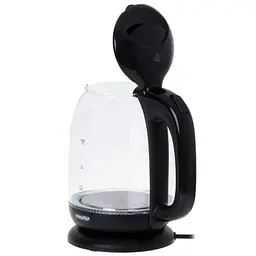 Скляний електрочайник Mesko MS 1302 Black, 1,7 л, 2200 Вт, з LED-підсвіткою, прихований нагрівальний елемент, чорний - мініатюра 2