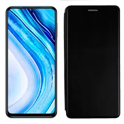 Чохол книжка Xiaomi Redmi Note 9 еко-шкіра Premium Case для смартфона Чорний - мініатюра 6