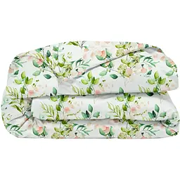 Підковдра двоспальна Cosas Floral Leaves 175х210 см (FoliageGreenBudRose_175q)