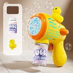 Пістолет з мильними бульбашками H045 Duckling + bottle 50ml Yellow - мініатюра 2