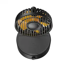 Вентилятор із бездротовою зарядкою Baseus HerXiaomit wireless charger with oscillating fan WXYZ-B01 Black - мініатюра 3