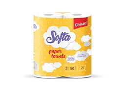 Ррушники целюлозні CHISTO 2шт 2-х шарові